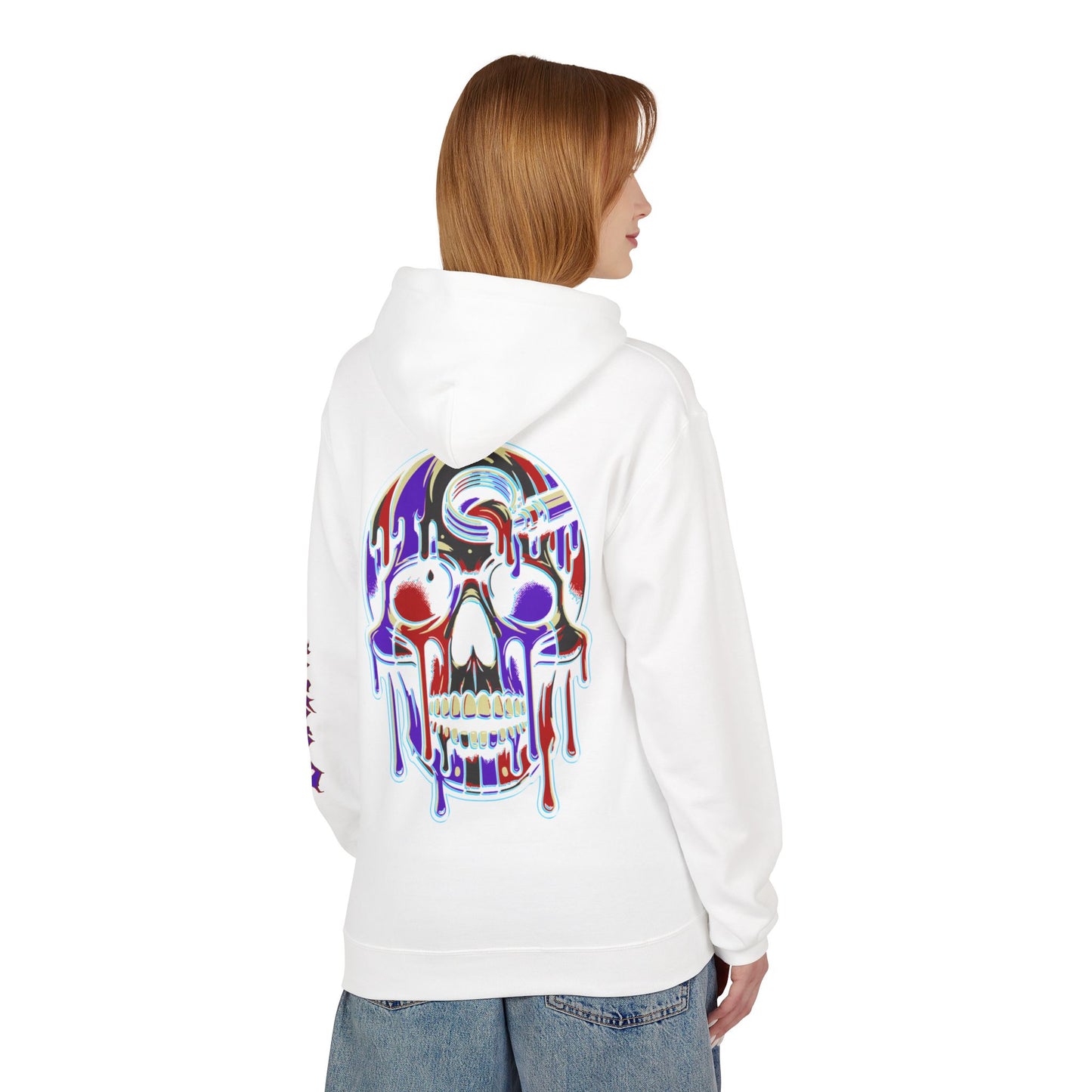 Purple Drip Skull - Pullover Hoodie