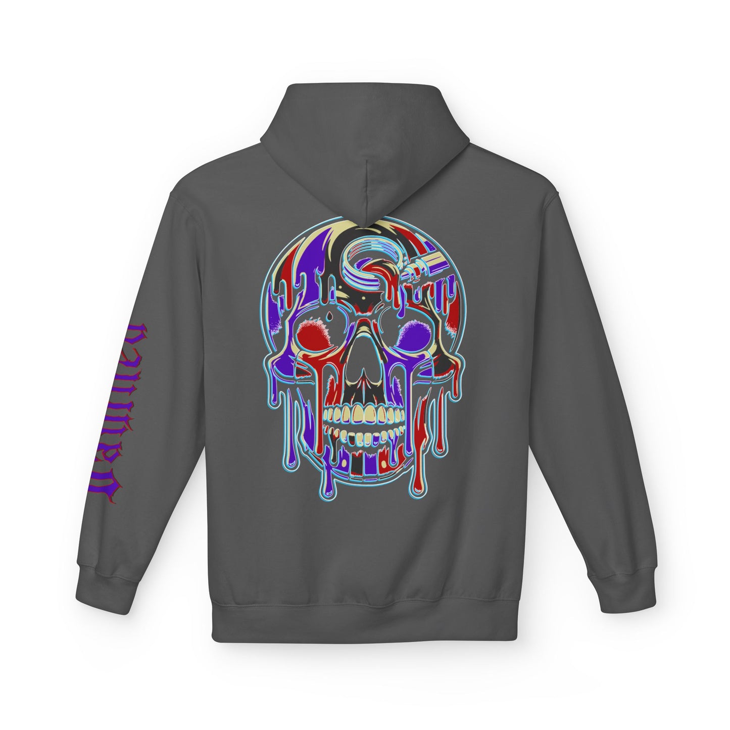 Purple Drip Skull - Pullover Hoodie