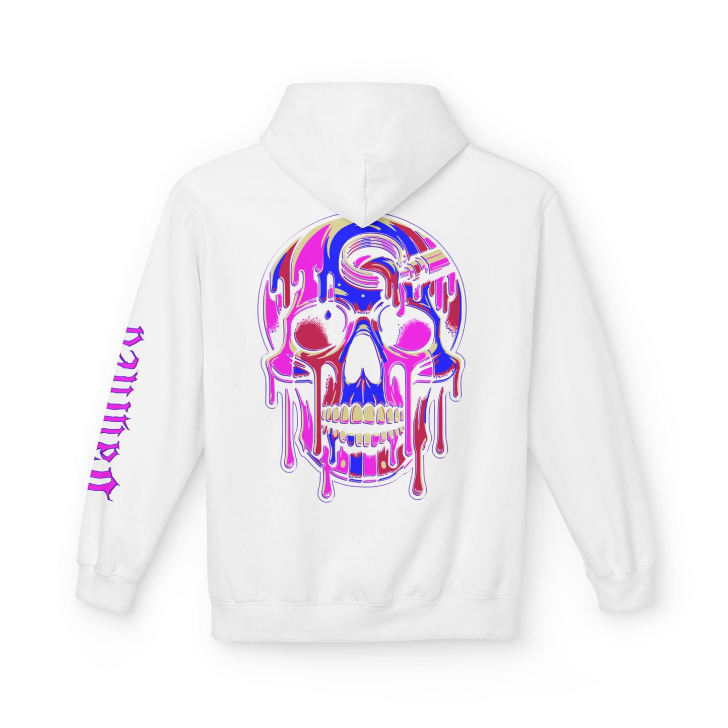 Pink Drip skull - Pullover Hoodie