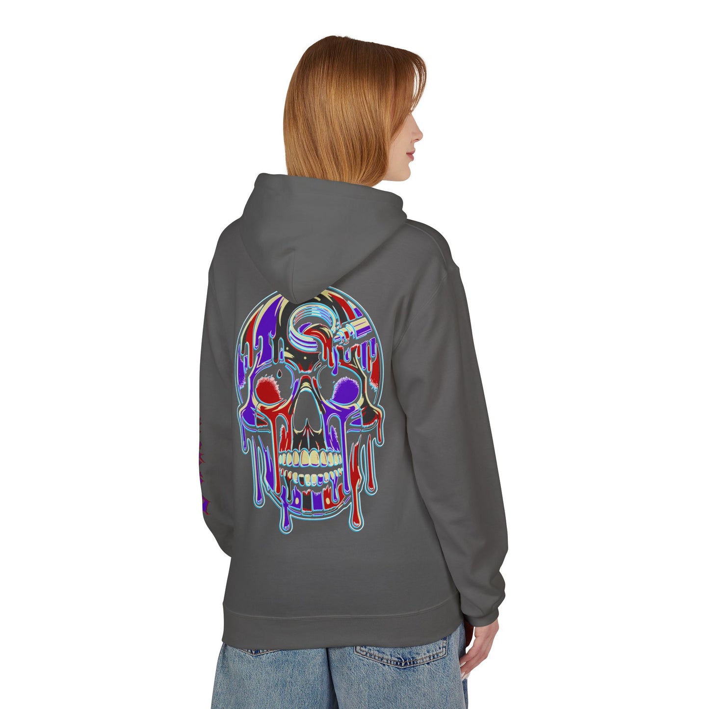 Purple Drip Skull - Pullover Hoodie